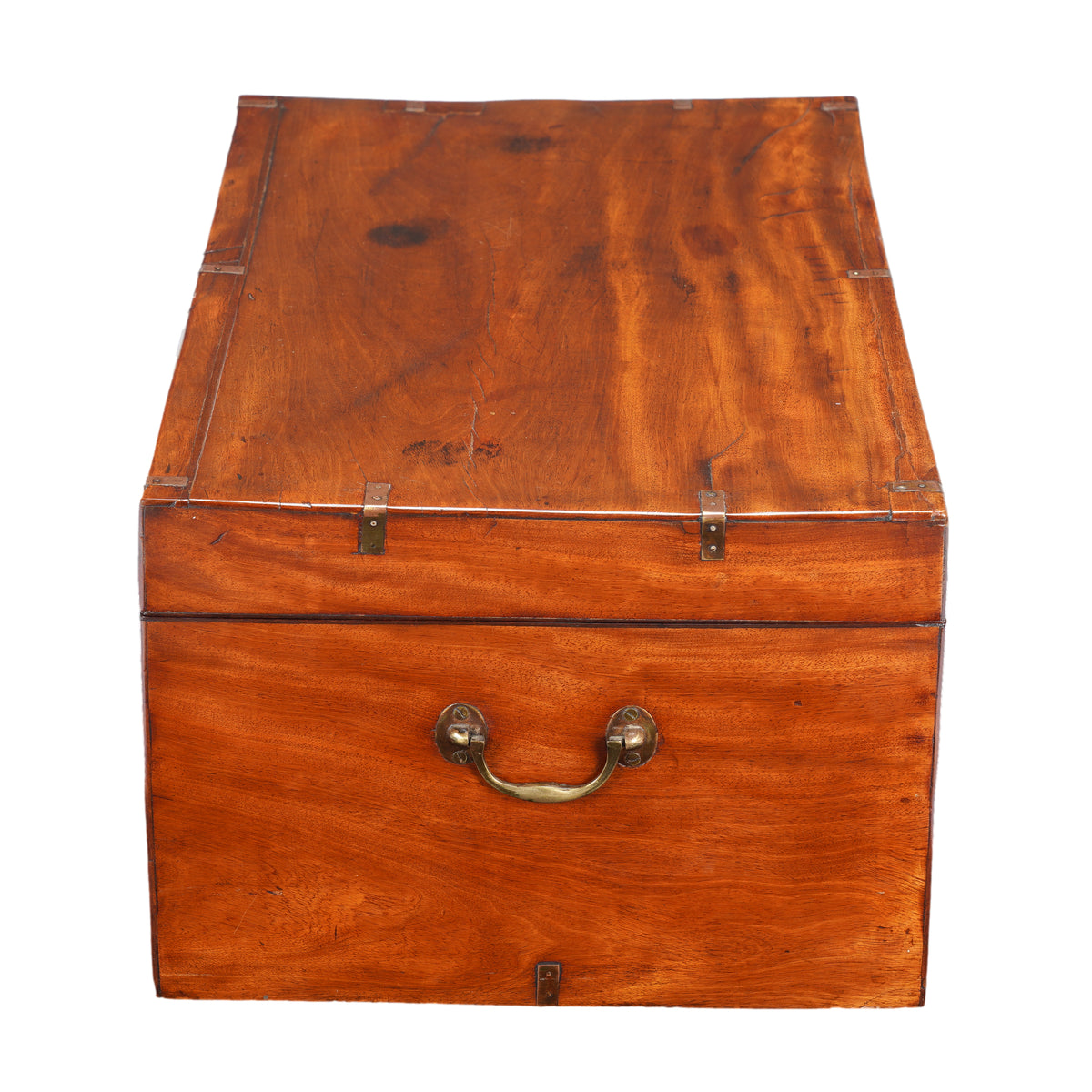 British officer’s trunk in mahogany and brass, 1830s