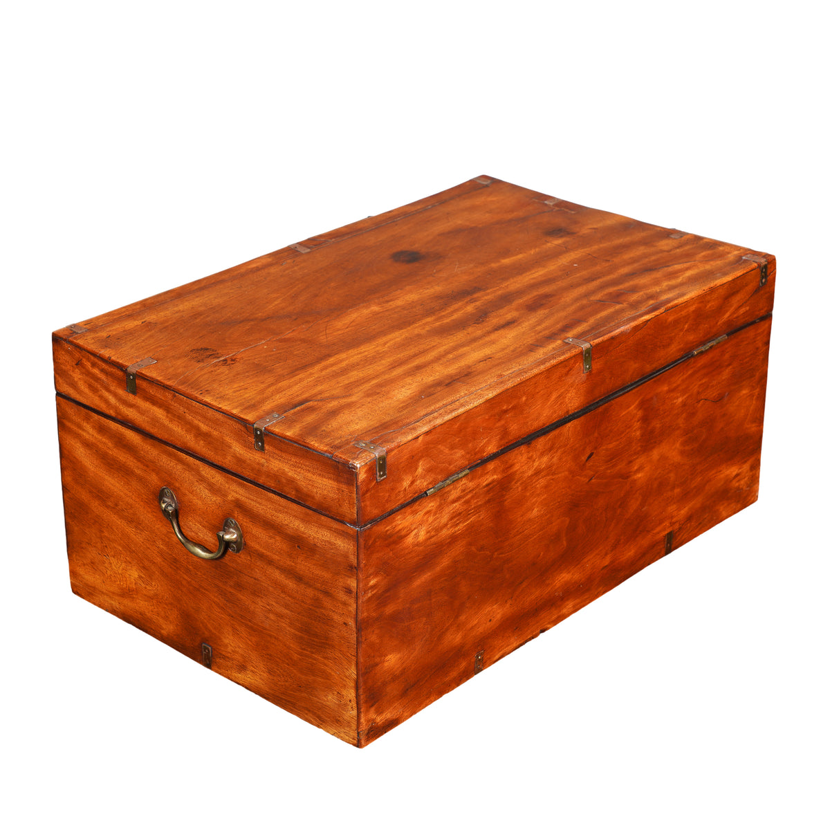 British officer’s trunk in mahogany and brass, 1830s
