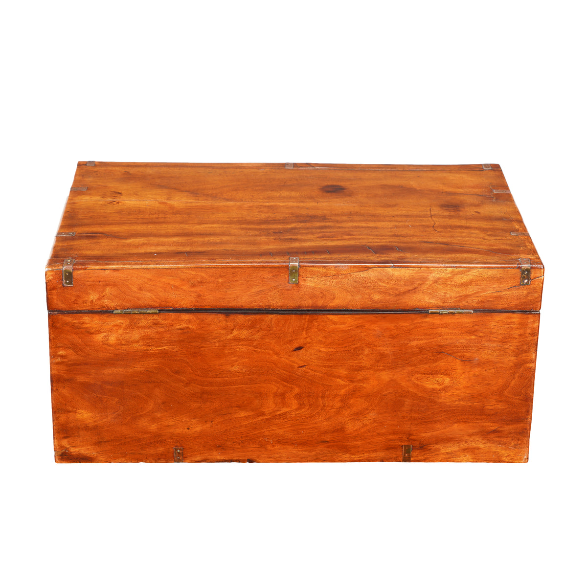British officer’s trunk in mahogany and brass, 1830s
