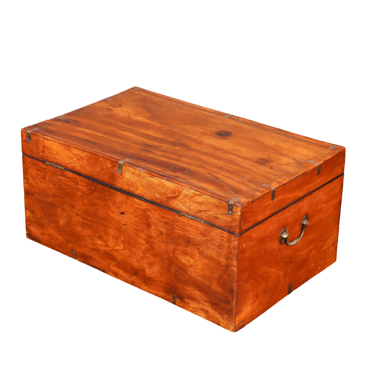British officer’s trunk in mahogany and brass, 1830s