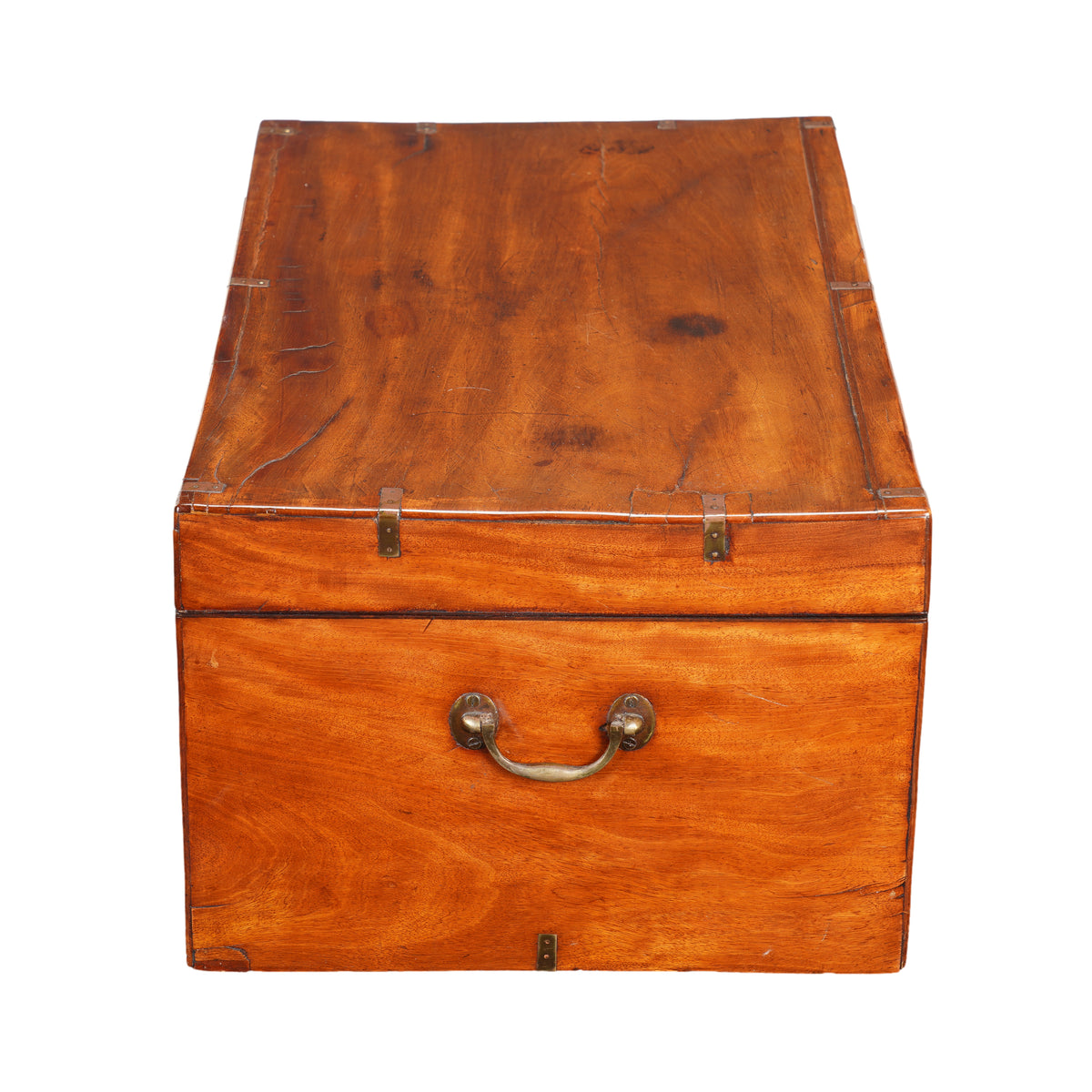 British officer’s trunk in mahogany and brass, 1830s