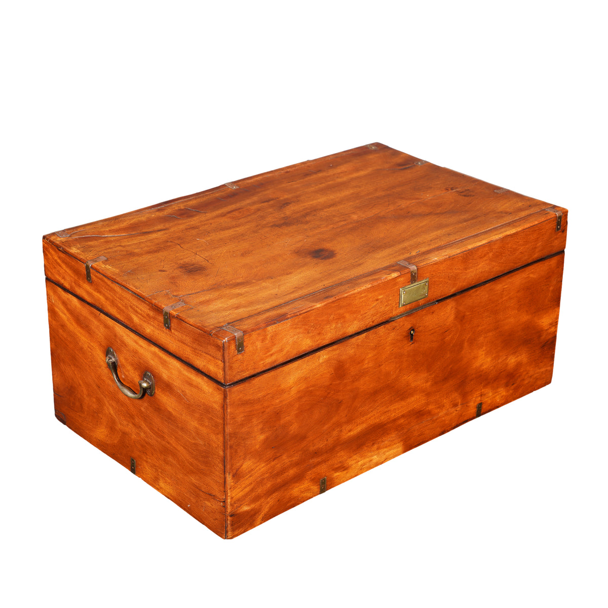 British officer’s trunk in mahogany and brass, 1830s
