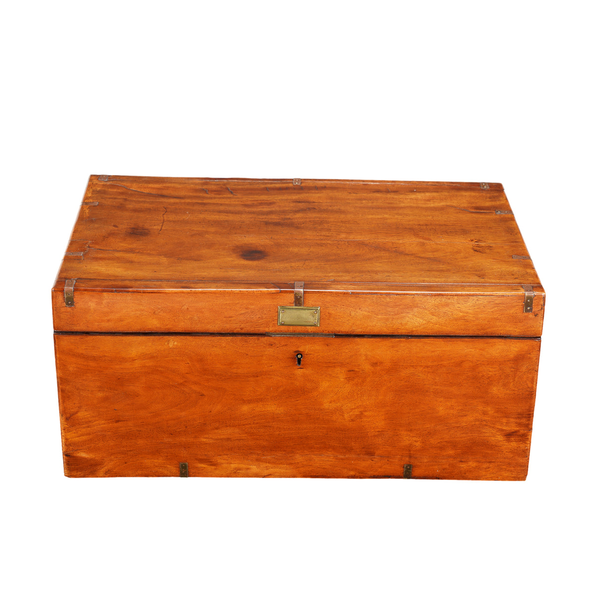 British officer’s trunk in mahogany and brass, 1830s