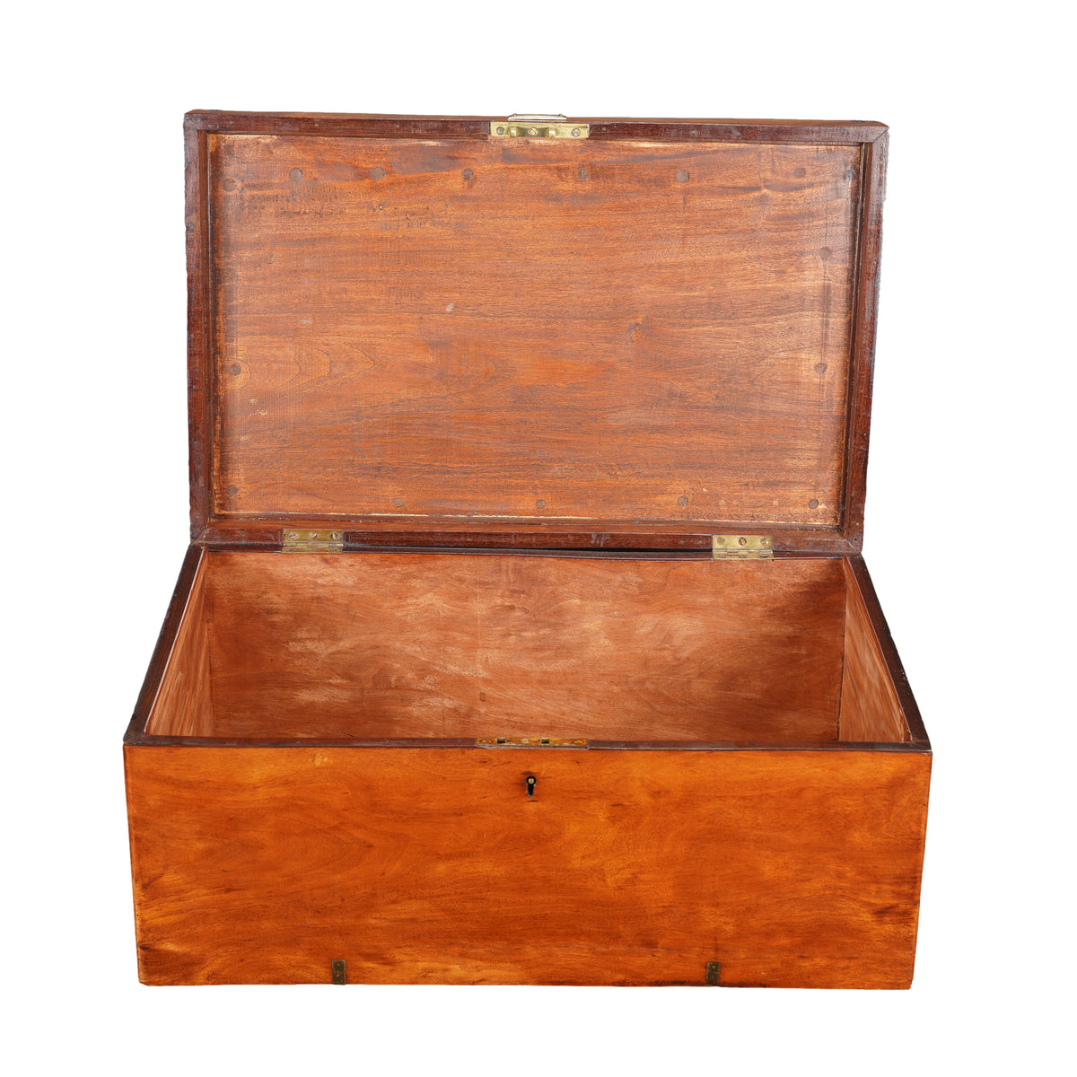 British officer’s trunk in mahogany and brass, 1830s