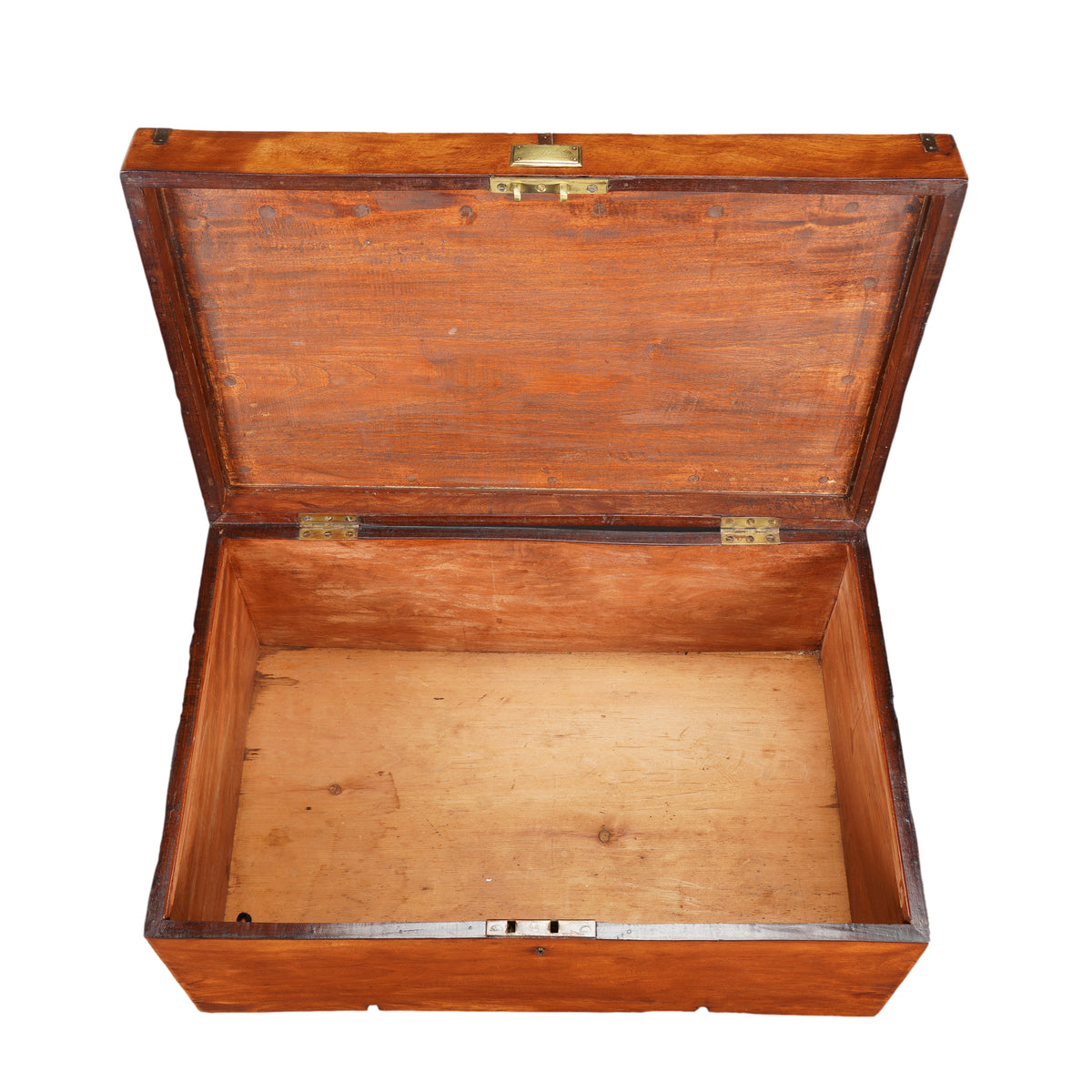 British officer’s trunk in mahogany and brass, 1830s