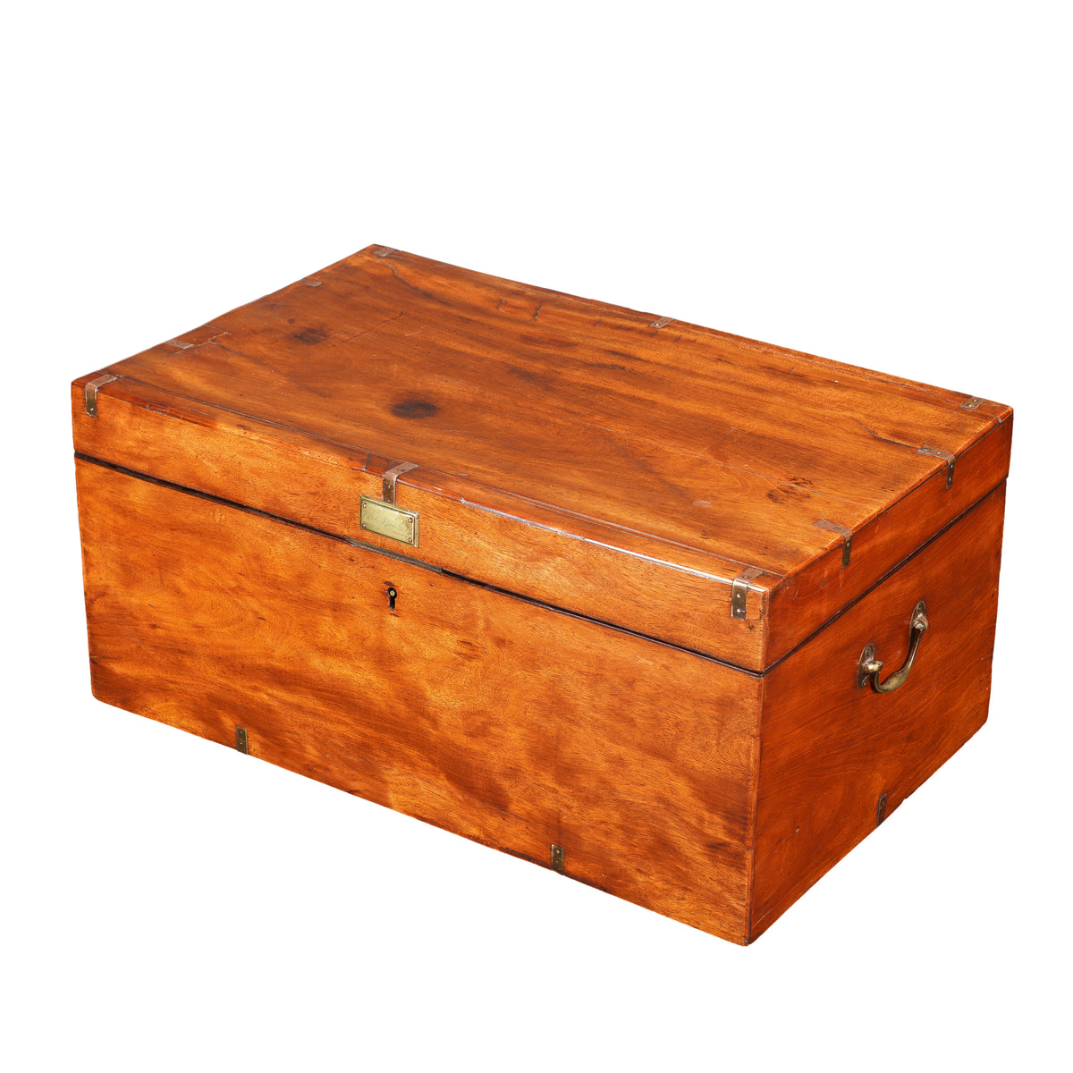 British officer’s trunk in mahogany and brass, 1830s