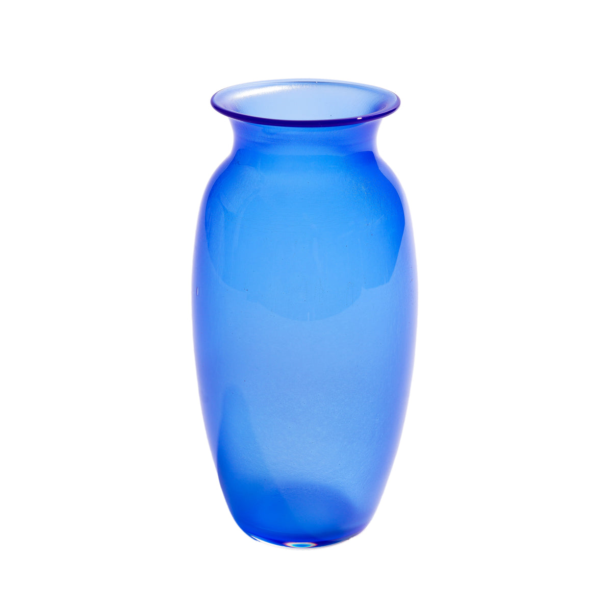 Josh Simpson blue studio glass vase, 1995