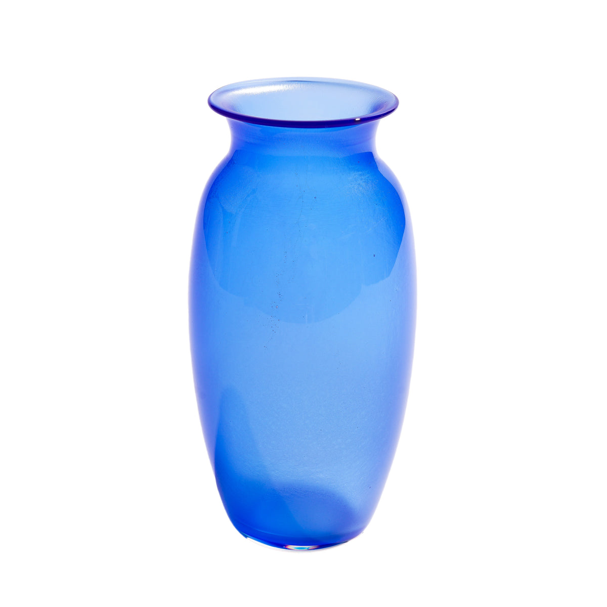 Josh Simpson blue studio glass vase, 1995